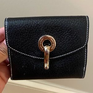 Kate Spade small black pebbled leather wallet